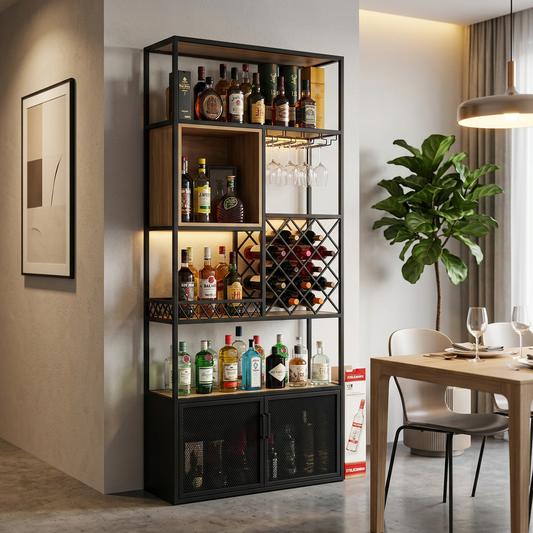Marty Wine Rack Cabinet