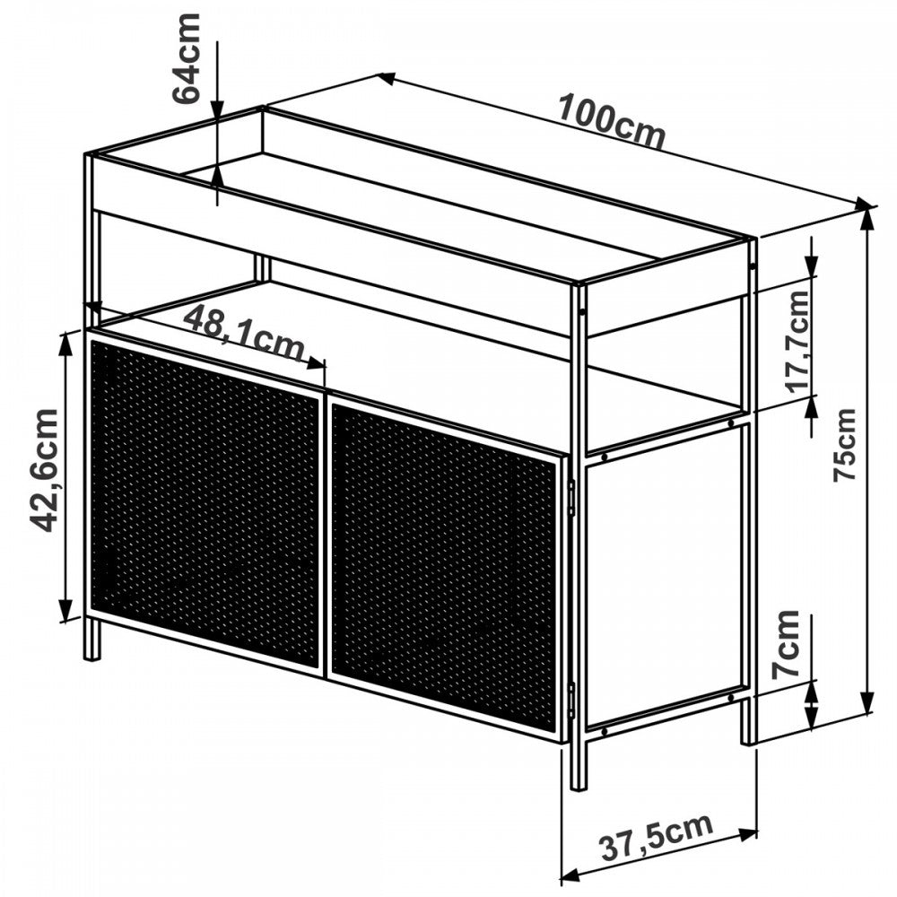 York Home Bar Cabinet