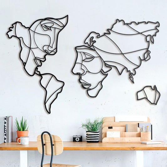 faces of world map