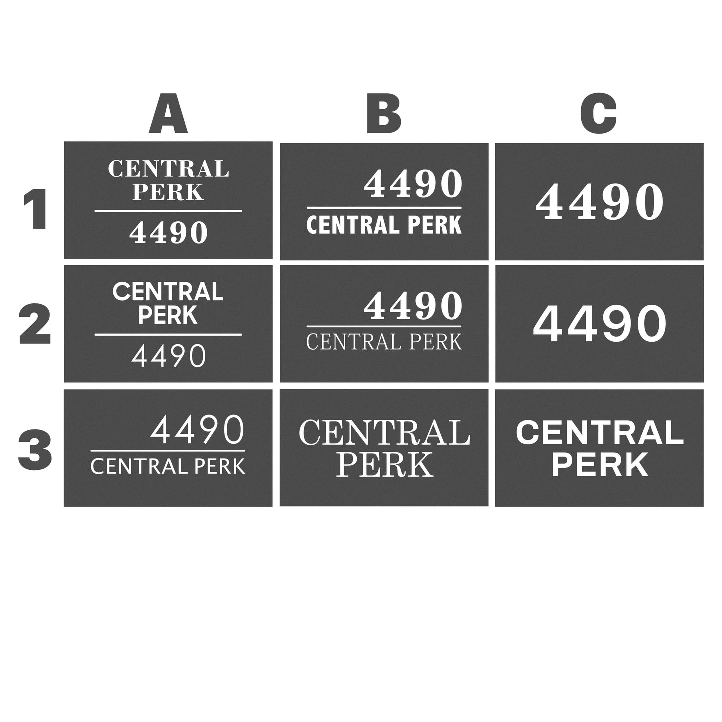 plain entrance door sign