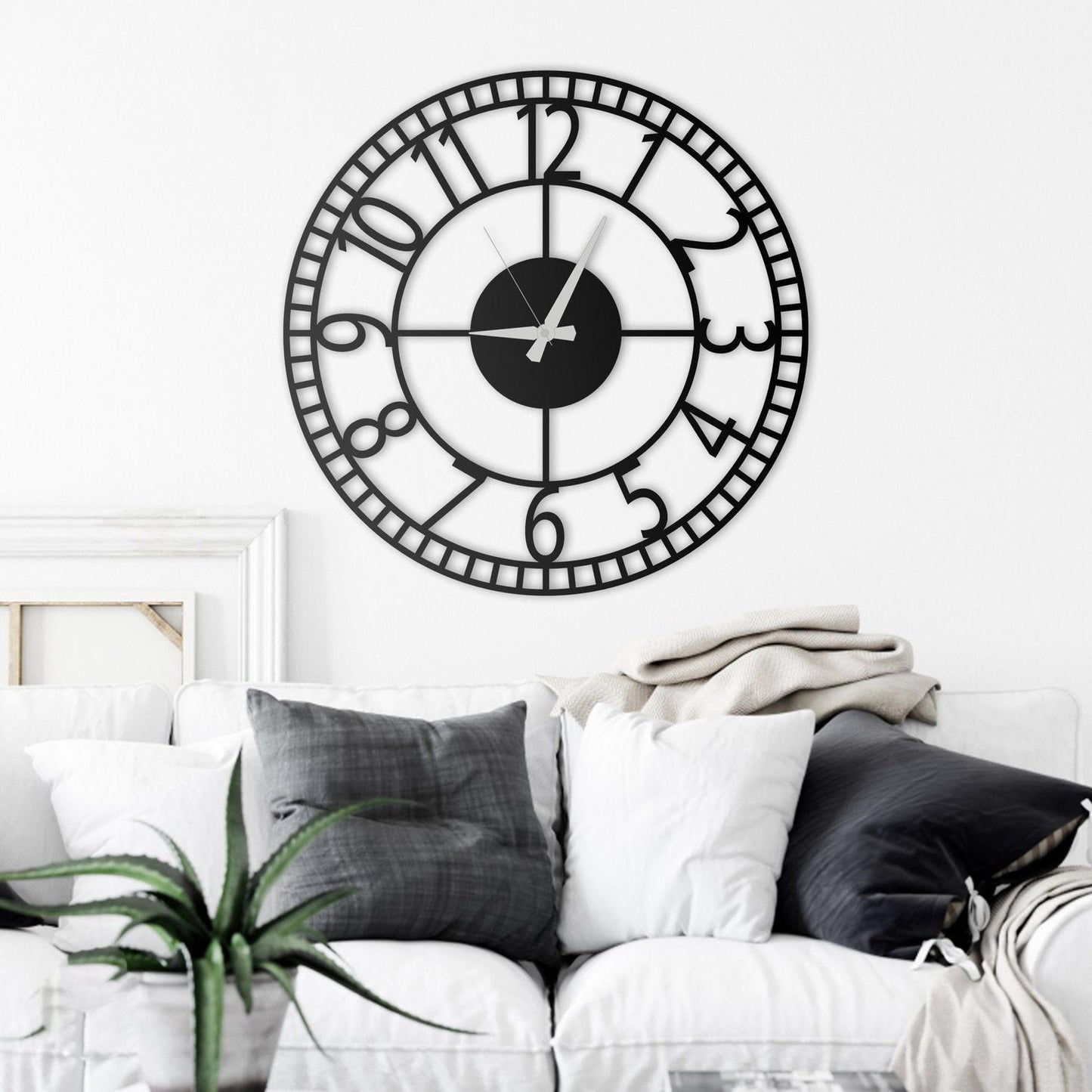 ponte vecchio metal wall clock