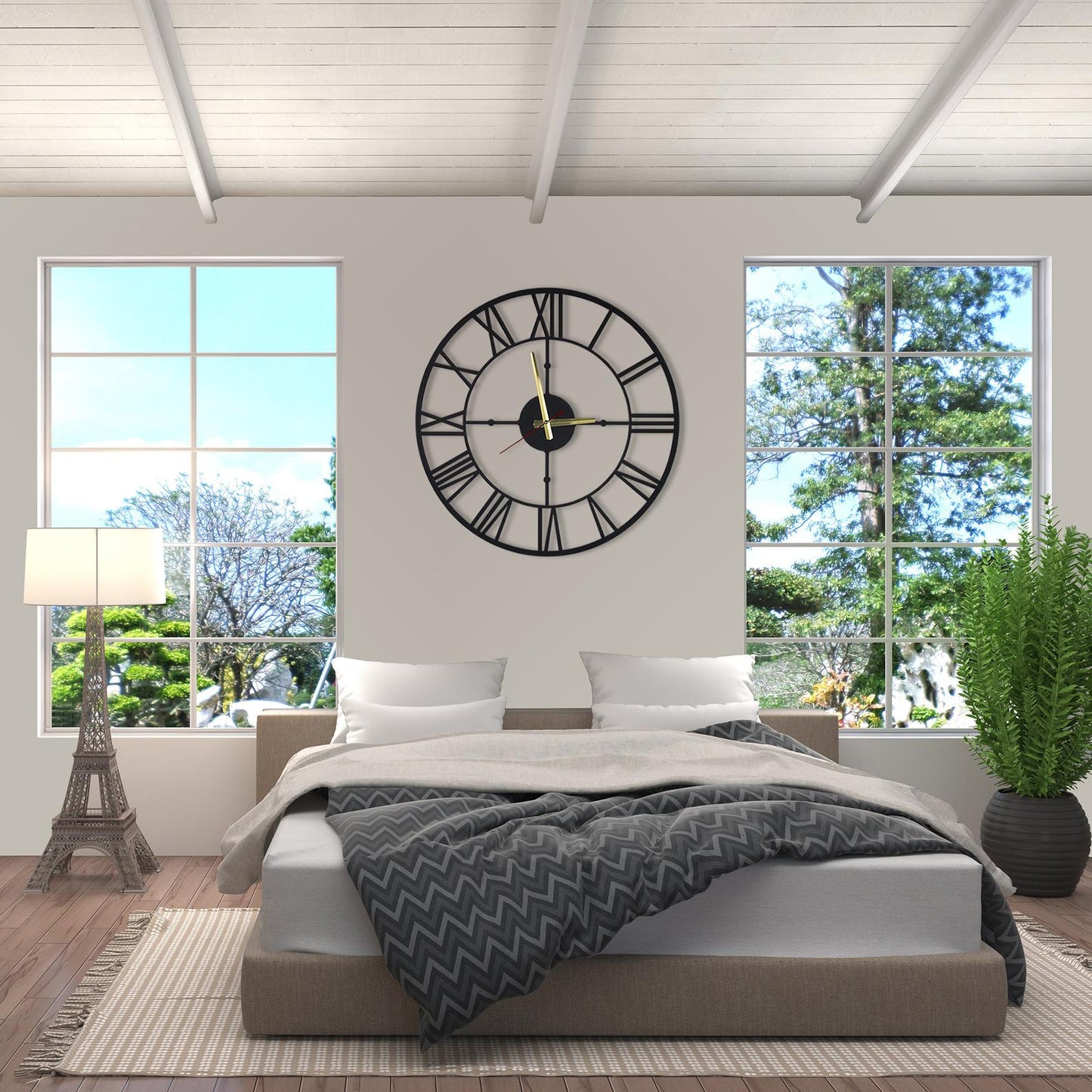 brooklyn metal wall clock