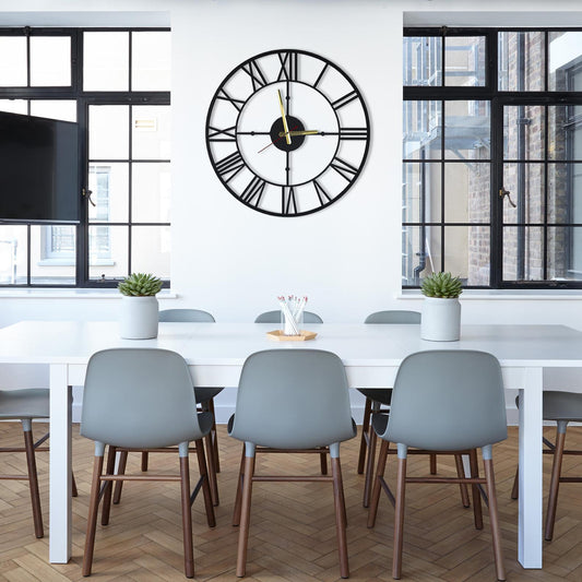 brooklyn metal wall clock