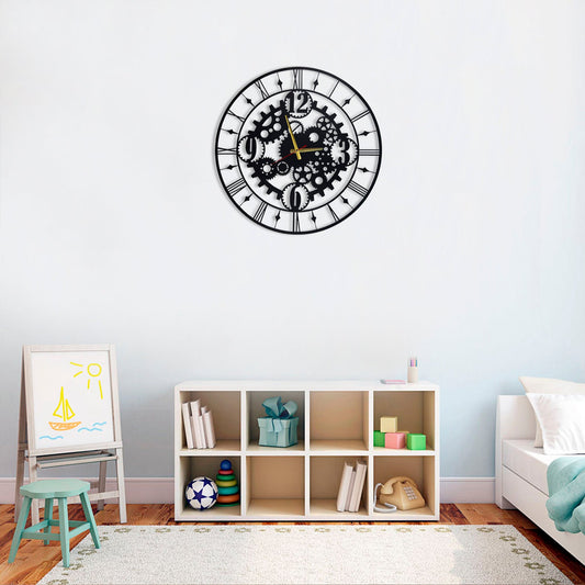 rod metal wall clock