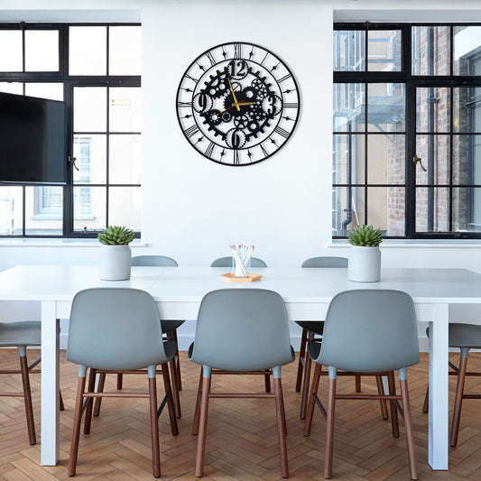 rod metal wall clock