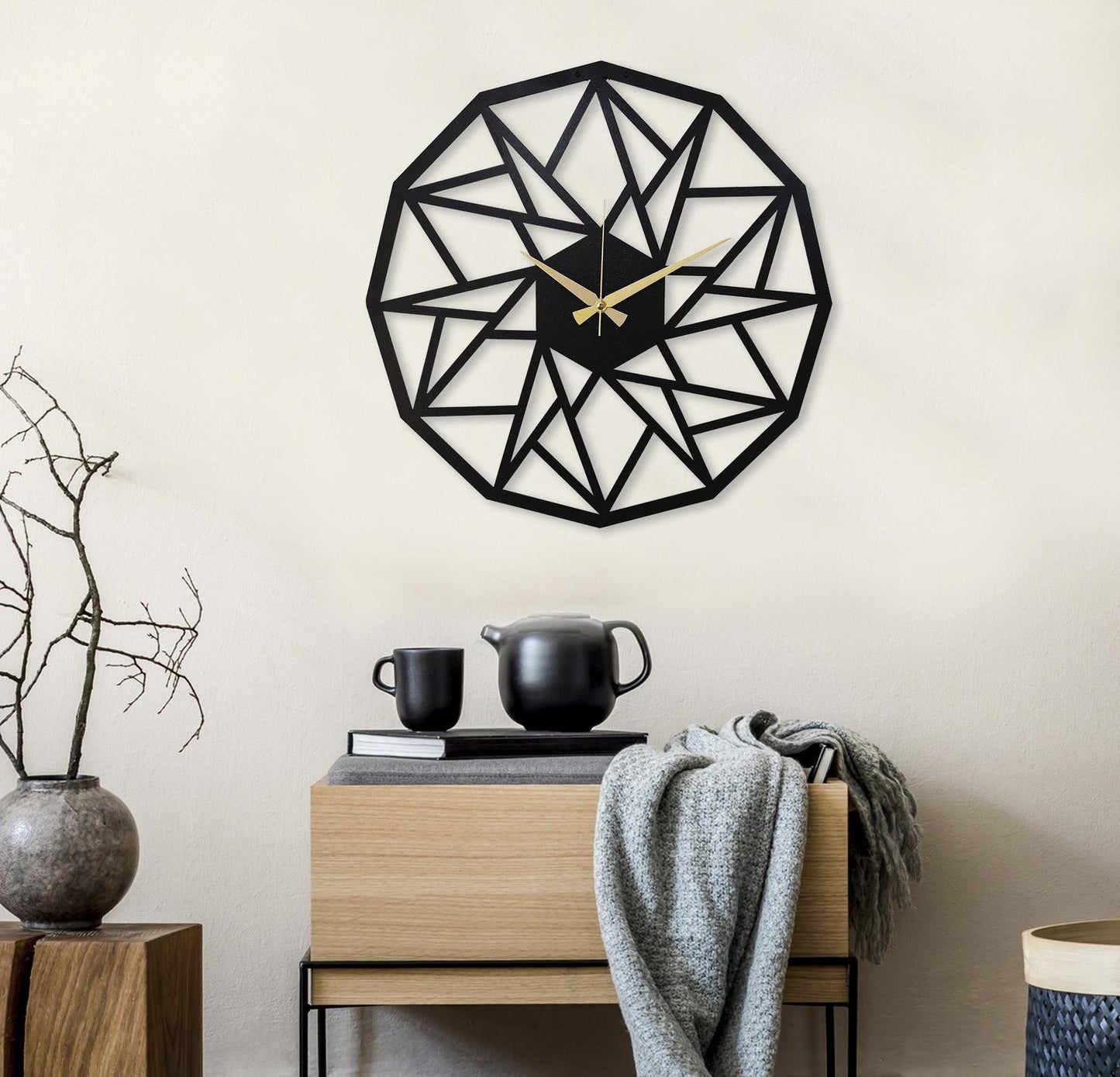bangkok metal wall clock