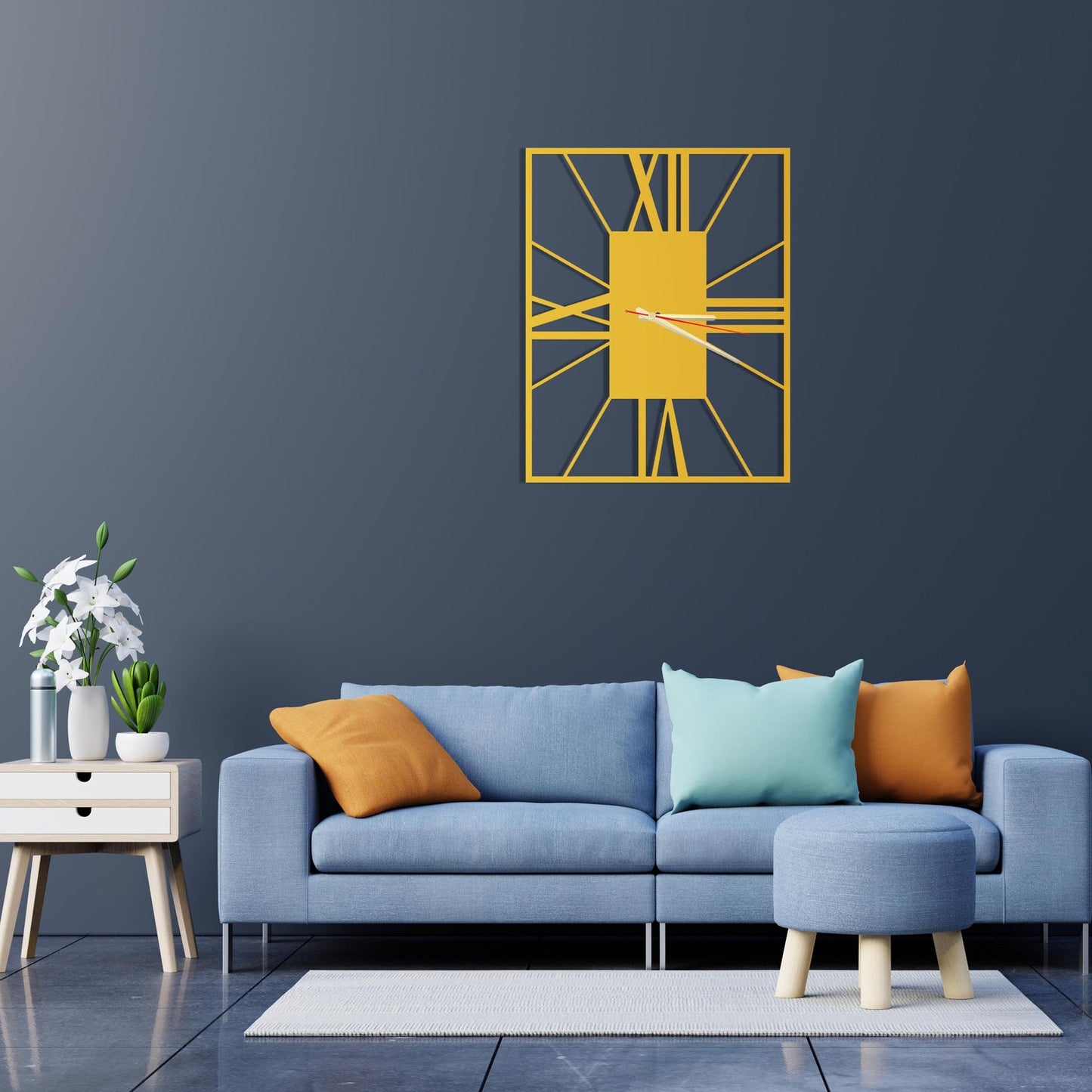 mint tower metal wall clock