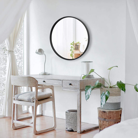Classic Round Metallic Mirror