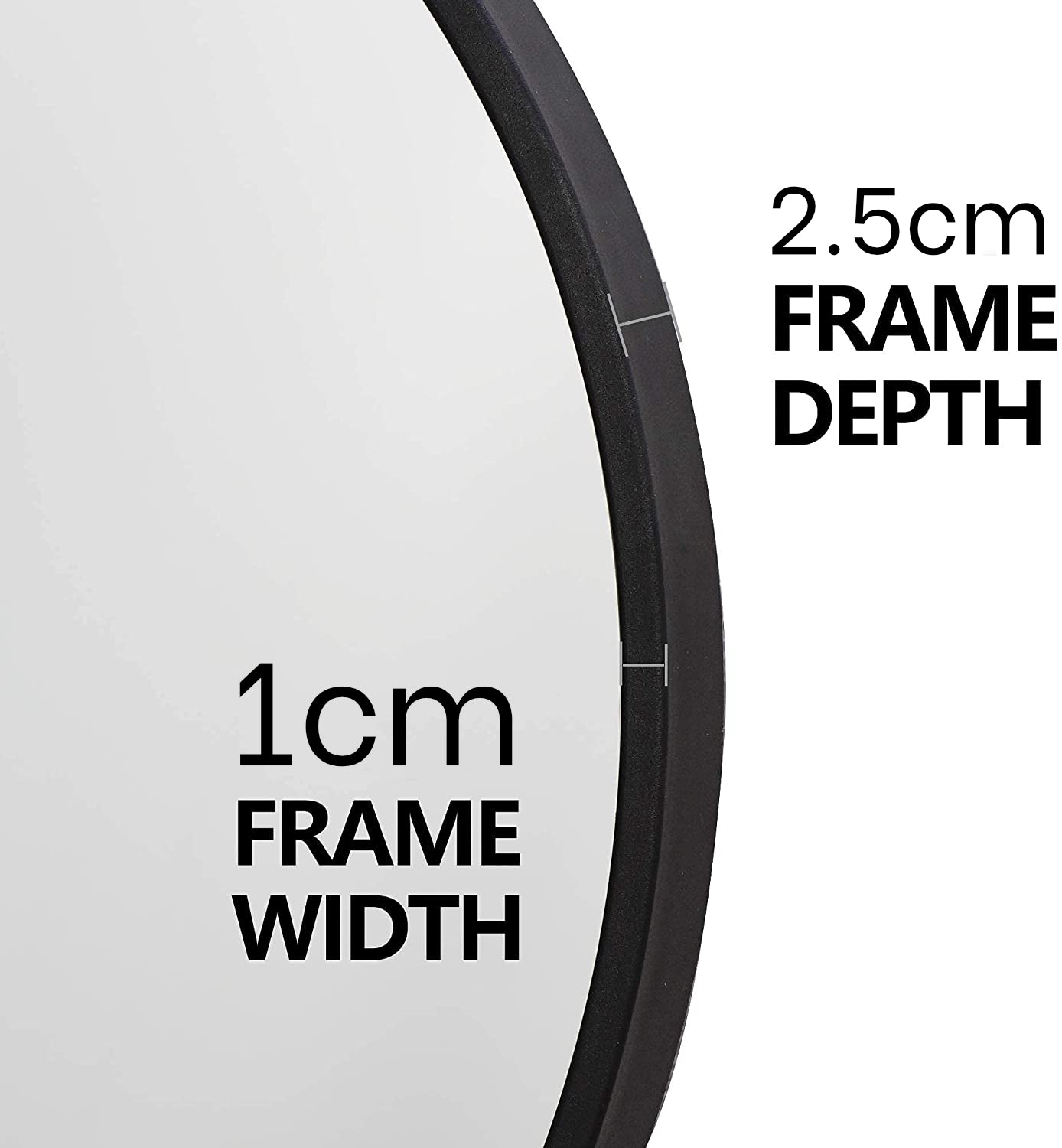 Classic Round Metallic Mirror
