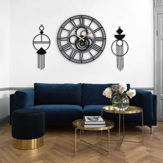 manhattan metal wall clock
