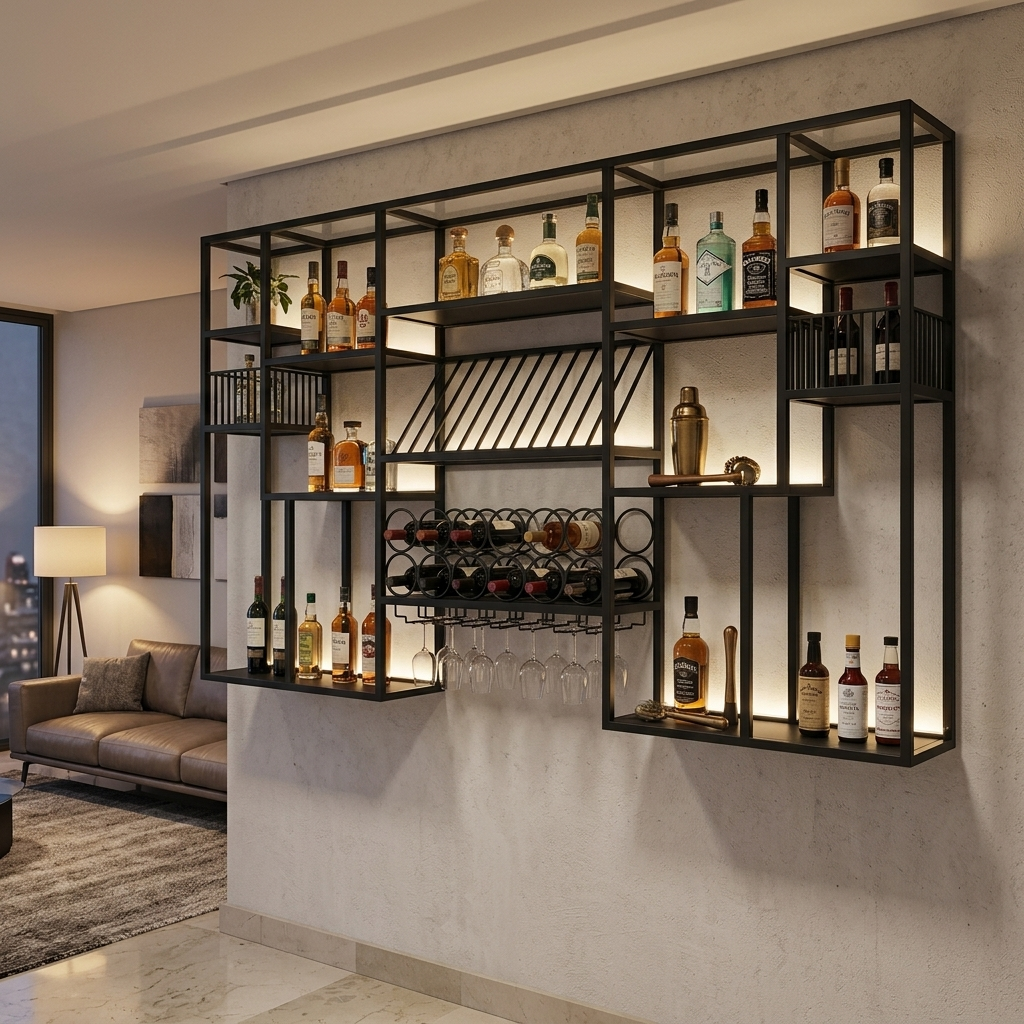 Ranchero XL Wall-Mounted Bar Wine Rack