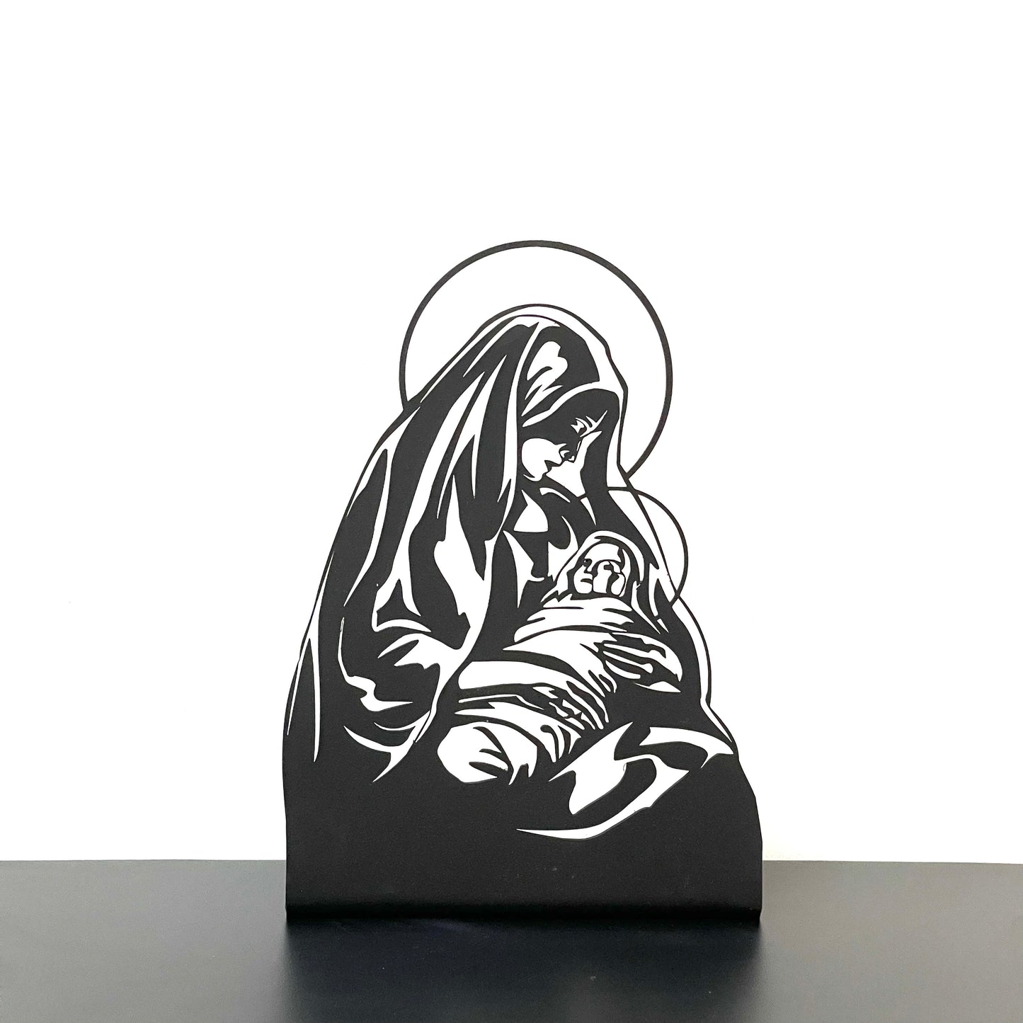 Virgin Mary & Jesus - Standing Metal Art – Outbox SARL