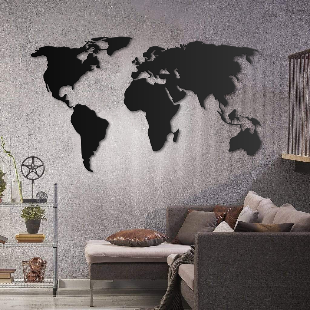 world map plain