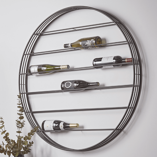 round wall mounted wine rack