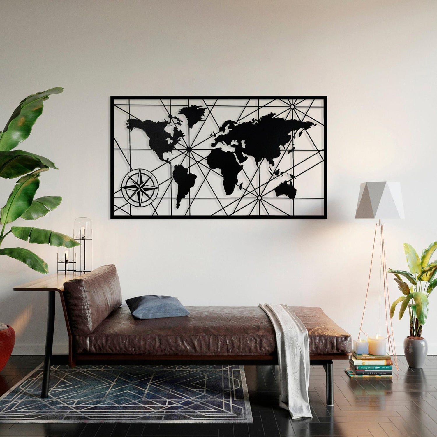 world map frame