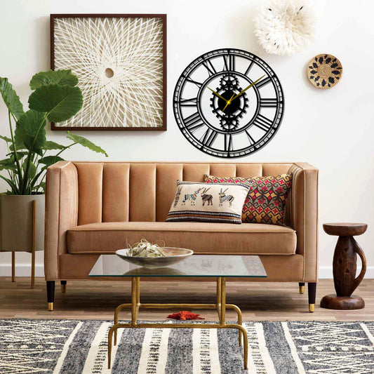 tower metal wall clock
